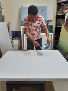 Preparing ground for the painting process
