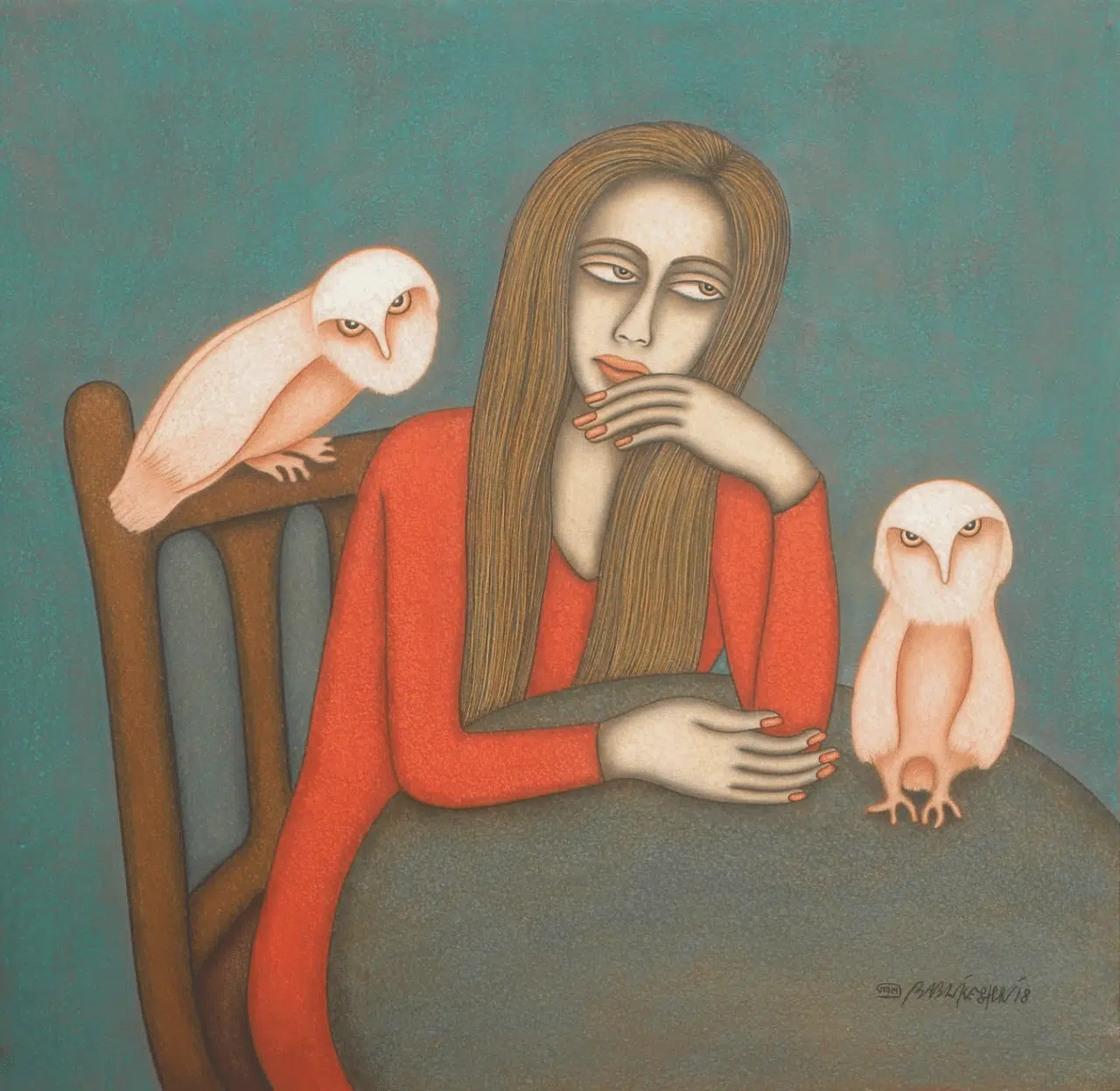 A woman with pet