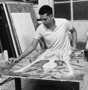 Painting my dream in the studio