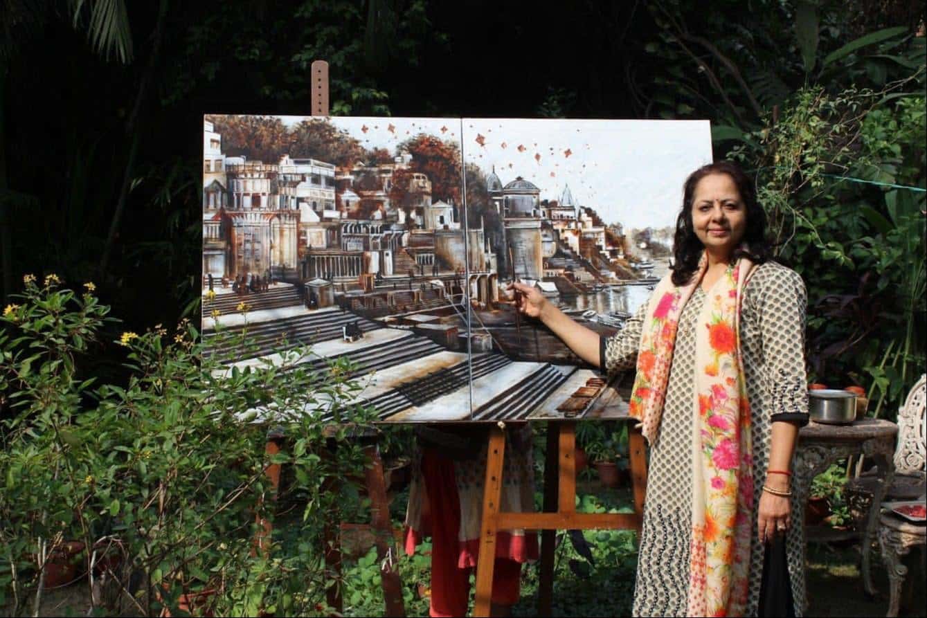 My ongoing conversation with canvas, color, and the soul of Varanasi