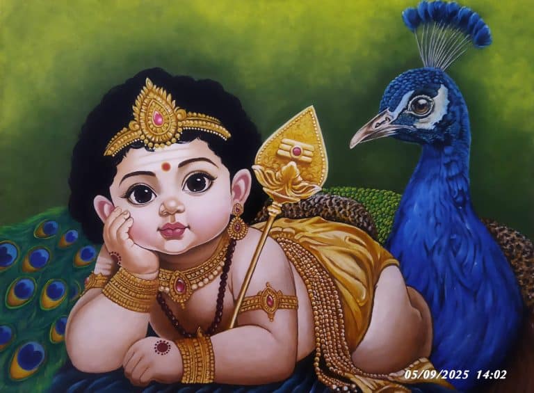 Pintura acrílica del Señor Muruga