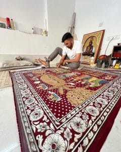 A glimpse into the process of creating a new divine scene