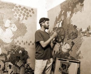 Creating work in the studio