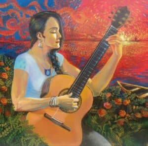 The Girl with guitar