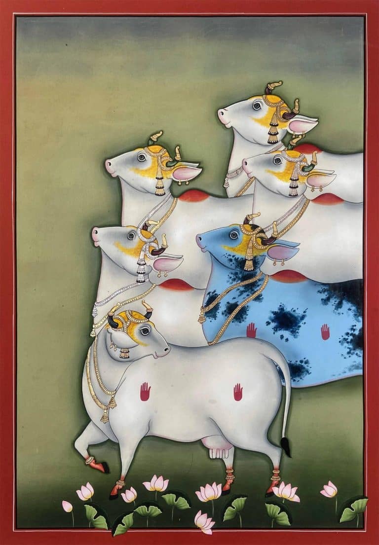 Cow with Lotus