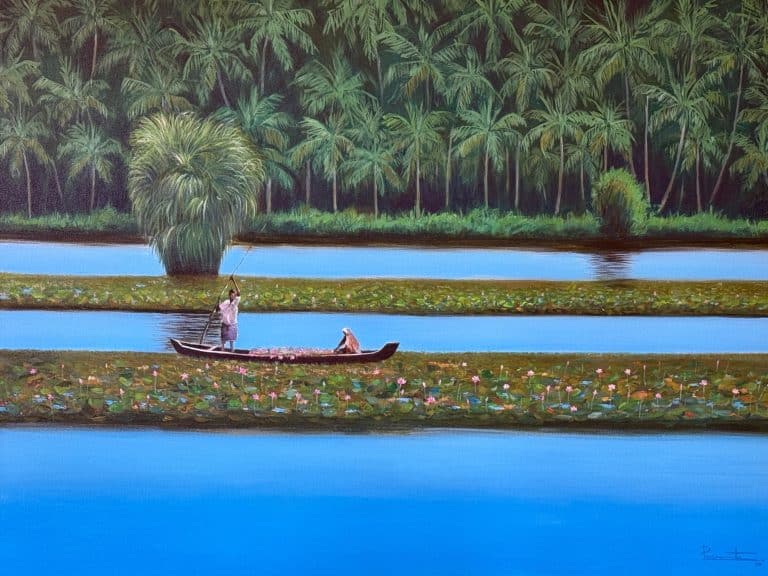 Lake and lotus