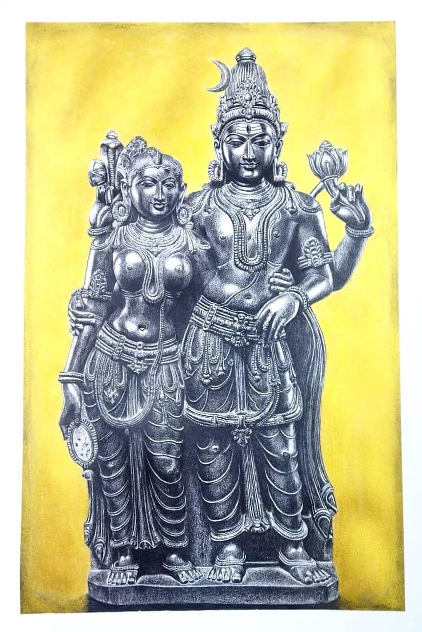 Lord Shiva Parvathi Statue