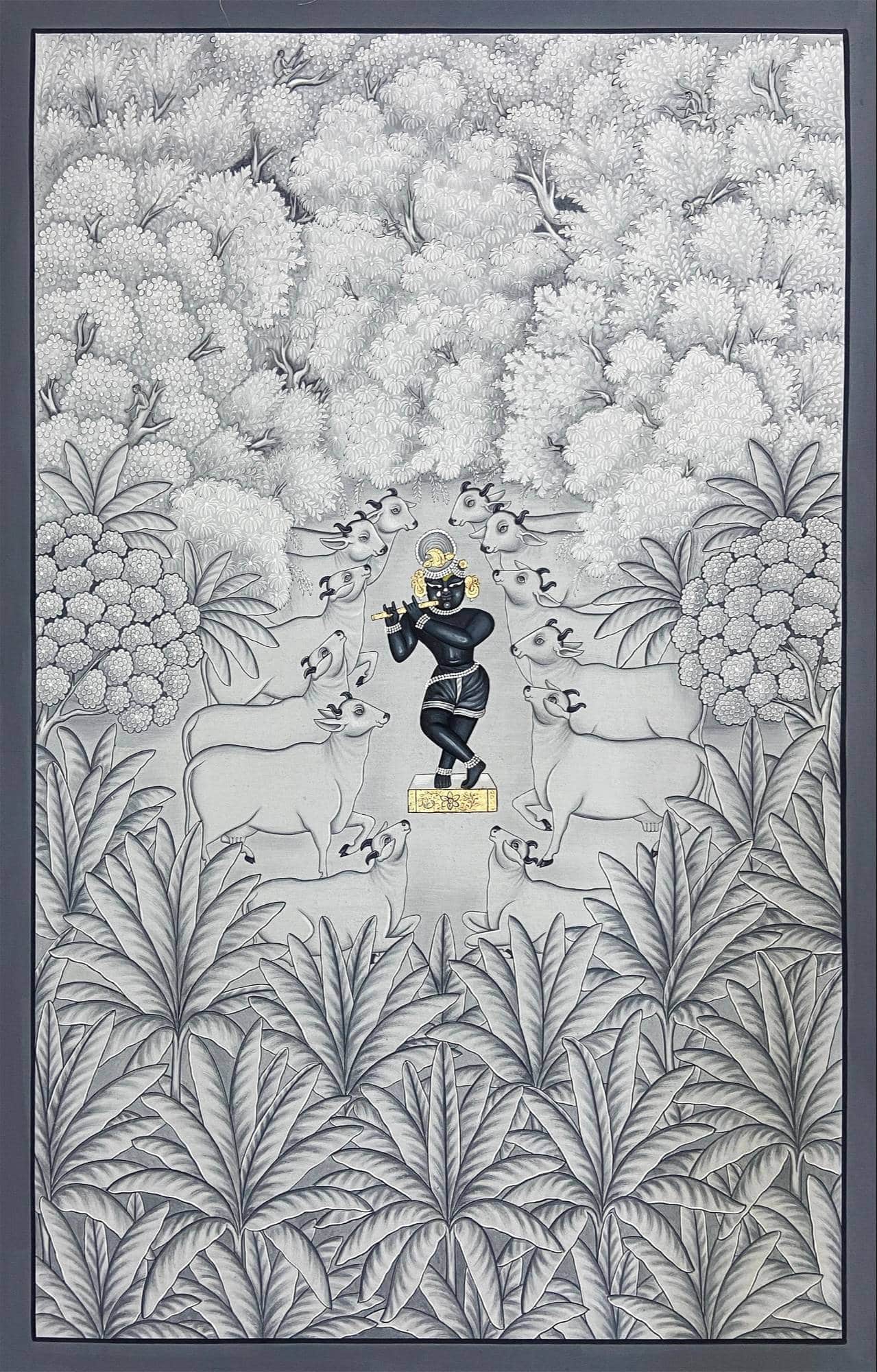 Shreenath ji Leela with cows
