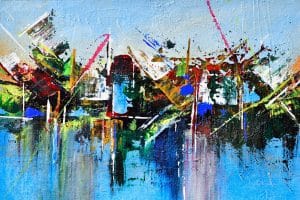 Shipyard', Blue Abstract,(107)