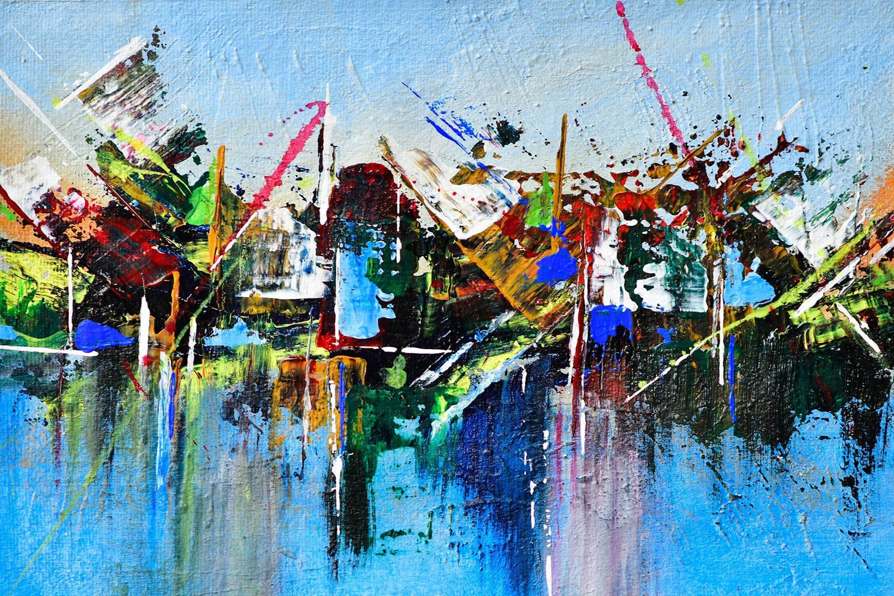 Shipyard’, Blue Abstract,(107)