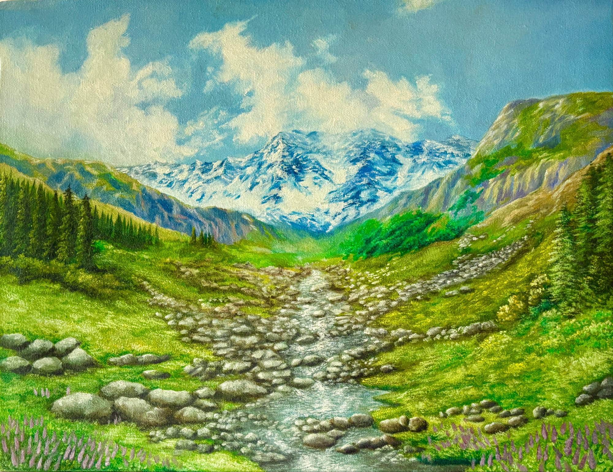 A Long Walk | Oil Painting
