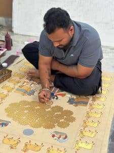My work preserves the sacred tradition of Pichwai painting