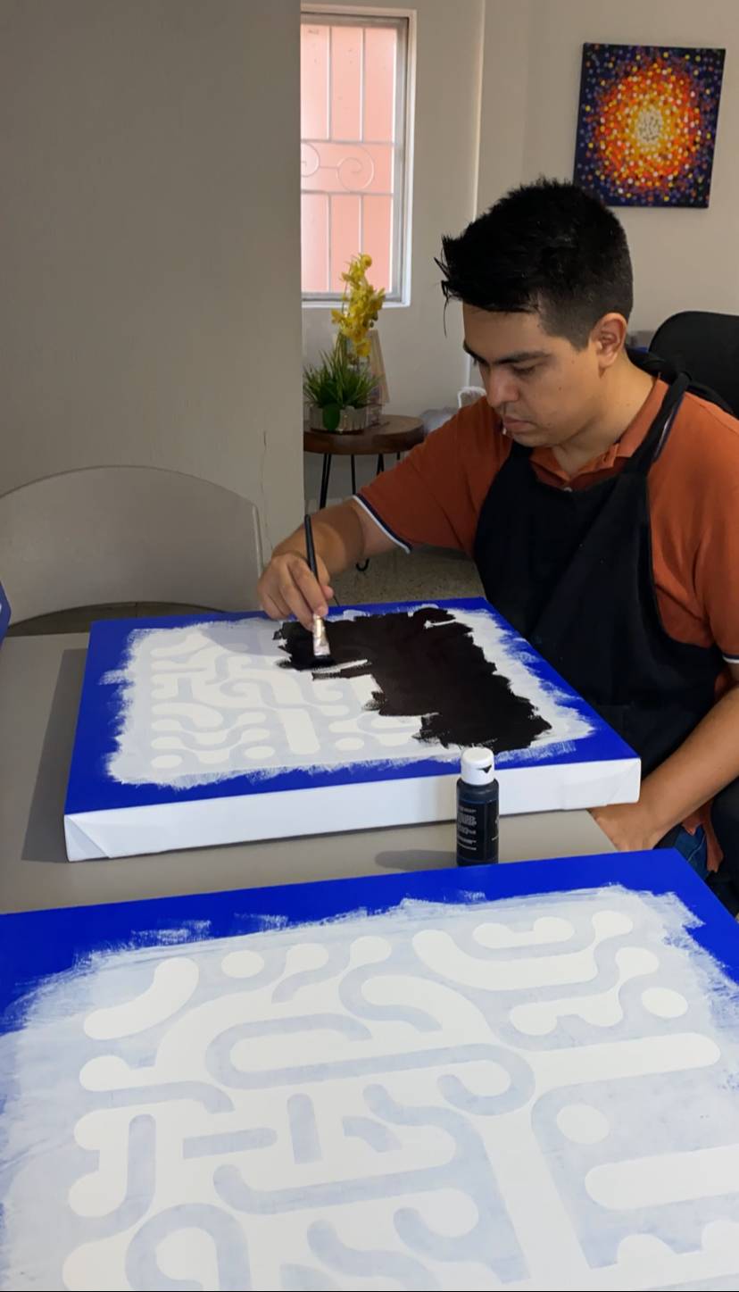 Where the painting begins