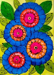 Girasoles azules