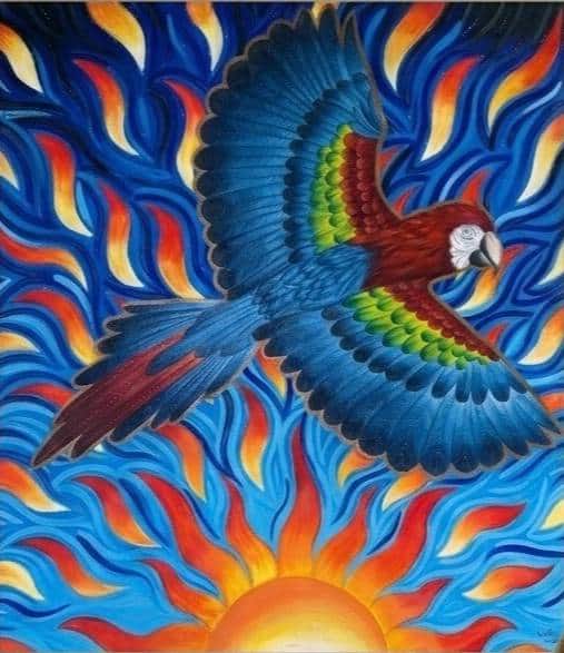 Aq’ab’al – Guacamaya Roja