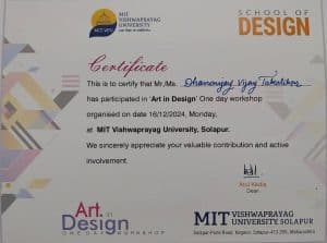 Art & Design Workshop Certificate