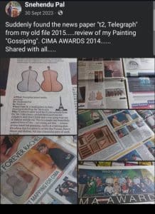 Review of my Painting in T2, Telegraph, which was selected in the Art Exhibition CIMA AWARDS SHOW 2014 organized by CIMA GALLERY.