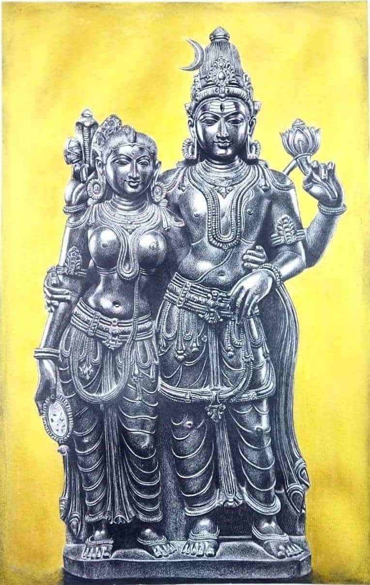 Lord Shiva Parvathi Statue
